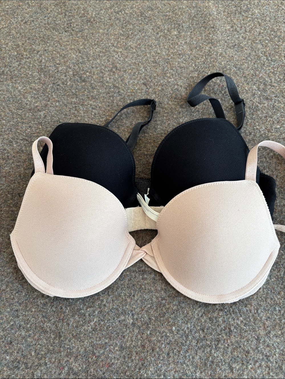 On Gossamer Bundle Padded T-Shirt Bras in Black and Nude